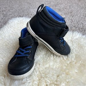 Cherokee boys sneaker boot shoes black and blue size 9